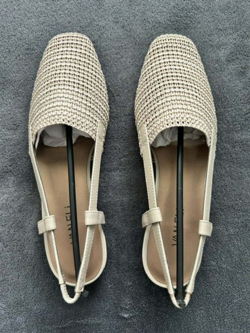 Women's Vaneli Janet Beige Fabric Slingback Shoes, Size 8M